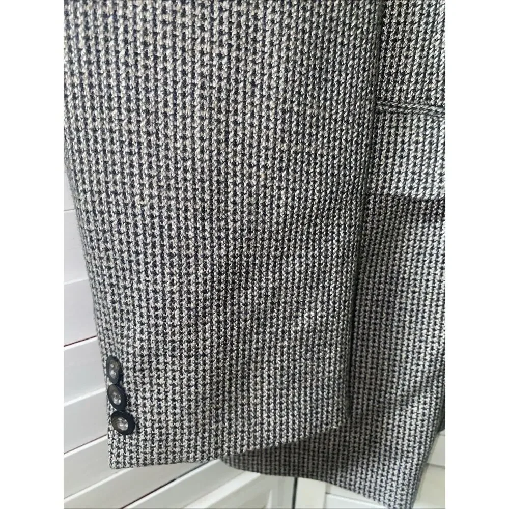 Vintage Haggar Men’s Houndstooth Sport Coat Blazer Lined USA Made X-Large